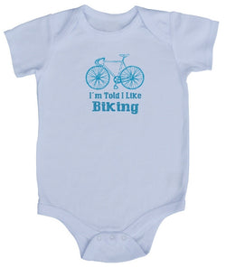 I'm Told I Like Biking Baby Bodysuit 