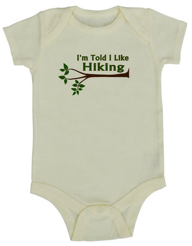 I'm Told I Like Hiking Baby Bodysuit