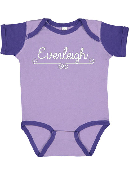 Personalized Baby Bodysuit Customized with Name for Boys, Girls, and Gender Neutral - Fanciful Design