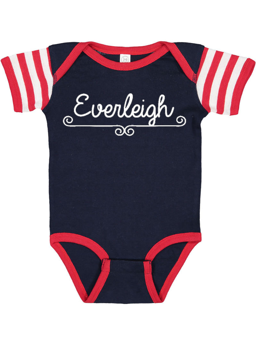 Personalized Baby Bodysuit Customized with Name for Boys, Girls, and Gender Neutral - Fanciful Design