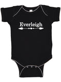 Personalized Baby Bodysuit Customized with Name for Boys, Girls, and Gender Neutral - Arrow Design