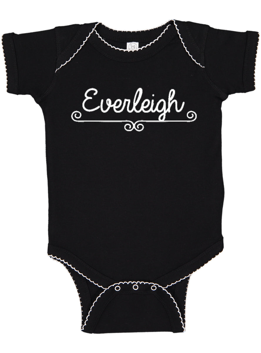 Personalized Baby Bodysuit Customized with Name for Boys, Girls, and Gender Neutral - Fanciful Design