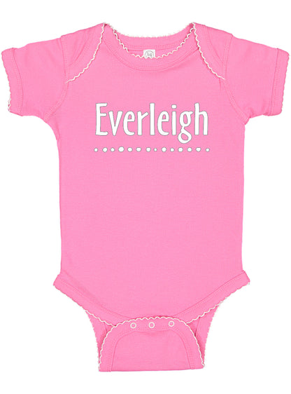Personalized Baby Bodysuit Customized with Name for Boys, Girls, and Gender Neutral - Dot Design