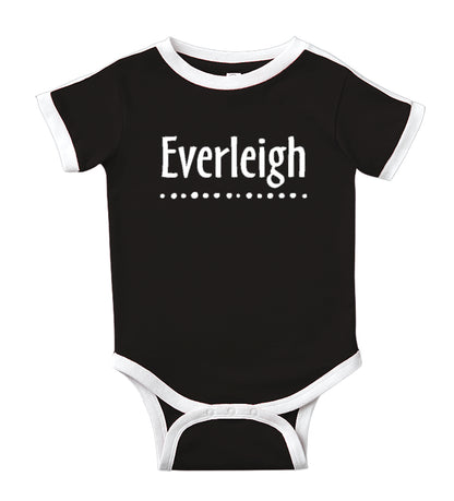 Personalized Baby Bodysuit Customized with Name for Boys, Girls, and Gender Neutral - Dot Design