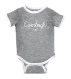 Personalized Baby Bodysuit Customized with Name for Boys, Girls, and Gender Neutral - Fanciful Design