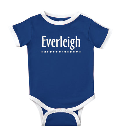 Personalized Baby Bodysuit Customized with Name for Boys, Girls, and Gender Neutral - Dot Design