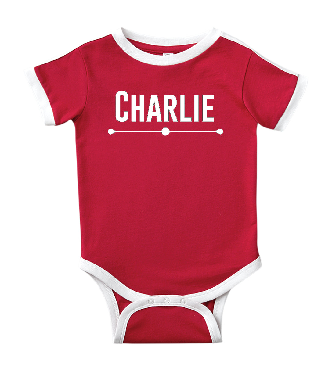 Personalized Baby Bodysuit Customized with Name for Boys, Girls, and Gender Neutral - Simple Line Design