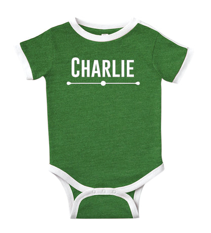 Personalized Baby Bodysuit Customized with Name for Boys, Girls, and Gender Neutral - Simple Line Design