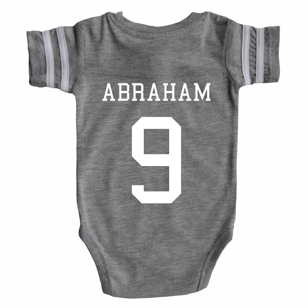 Custom Football Jersey Baby Bodysuit Personalized with Name and Number (Back Only)