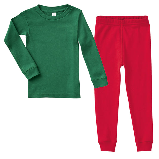 Christmas Plain Pajamas for Baby, Toddler, and Kids