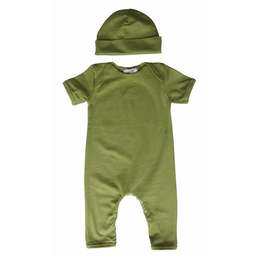 Baby Romper with Matching Hat