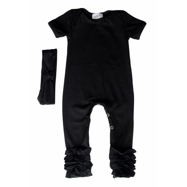 Girls Baby Romper with Matching Headband