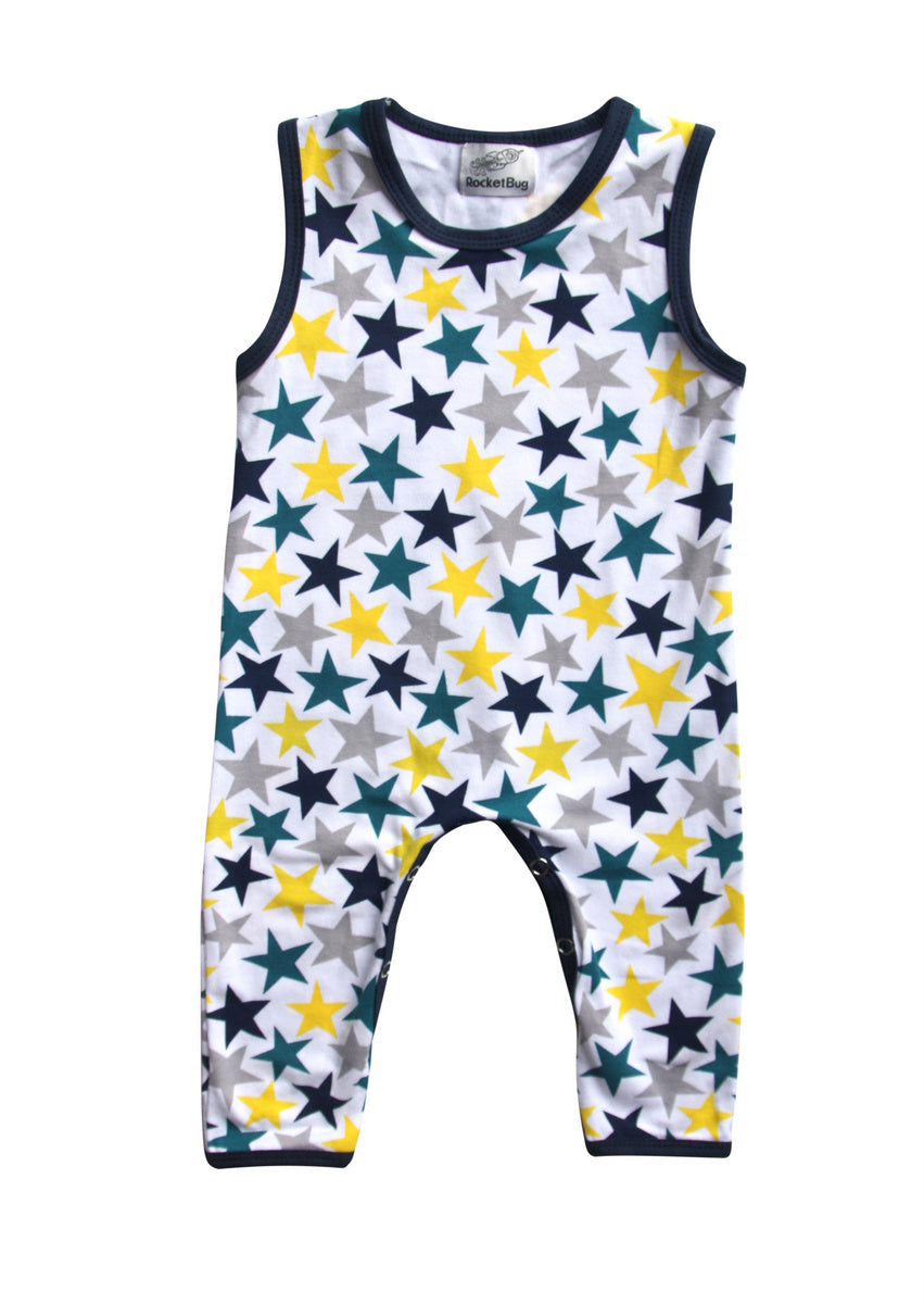 Set of Three Star Pattern Baby Rompers
