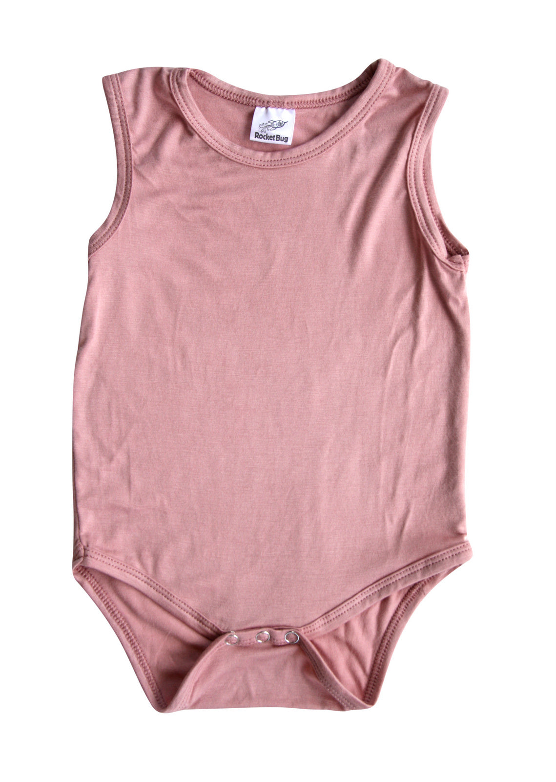 Silky Sleeveless Baby Bodysuit-Unisex, Boys, & Girls, Infant Sleeper Silky Dusty Rose