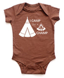 "I Camp Like A Champ" Baby Bodysuit