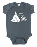 "I Camp Like A Champ" Baby Bodysuit
