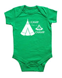 "I Camp Like A Champ" Baby Bodysuit