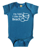 I'm Told I Like The Beach Silhouette Baby Bodysuit