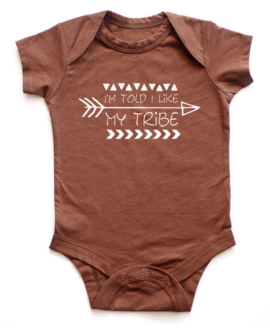 I'm Told I Like My Tribe Silhouette Baby Bodysuit
