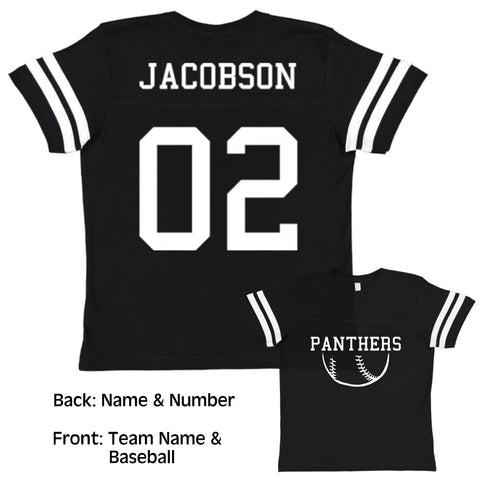 Personalized Team Name and Number Baseball Jersey Custom 