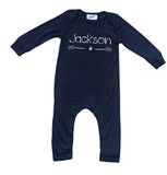 Personalized Silky Long Sleeve Baby Romper for Boys and Girls