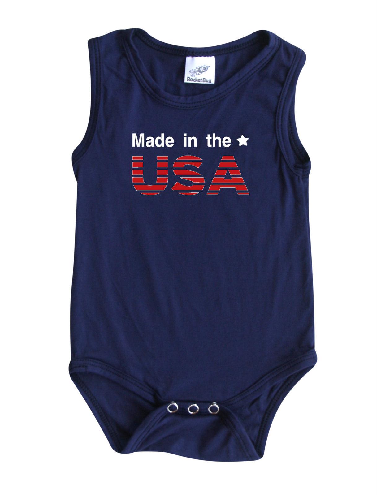USA Silky Sleeveless Baby Bodysuit for Boys and Girls -Gender Neutral, Baby Shower gift, newborn, summer, 4th of July