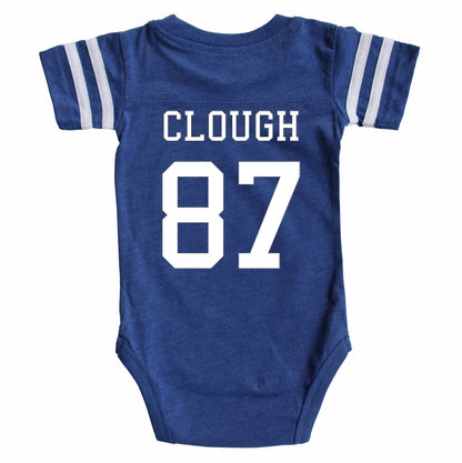 Custom Football Jersey Baby Bodysuit Personalized with Name and Number (Back Only)