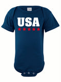 USA Stars Baby Bodysuit for July 4th