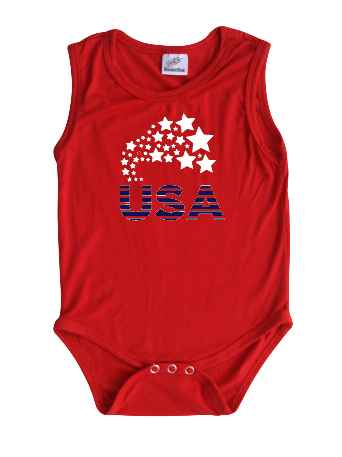 USA Silky Sleeveless Baby Bodysuit for Boys and Girls -Gender Neutral, Baby Shower gift, newborn, summer, 4th of July