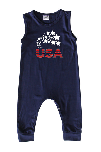USA Silky Sleeveless Baby Romper for Boys and Girls