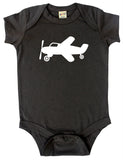Transportation Silhouette Baby Bodysuit-Plane