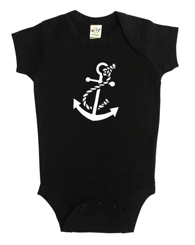 Nautical Anchor Silhouette Baby Bodysuit