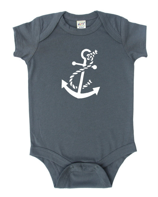 Nautical Anchor Silhouette Baby Bodysuit