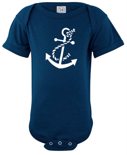 Nautical Anchor Silhouette Baby Bodysuit