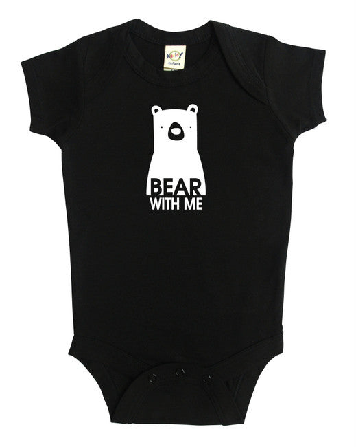 "Bear with Me" Silhouette Baby Bodysuit