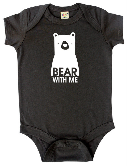 "Bear with Me" Silhouette Baby Bodysuit