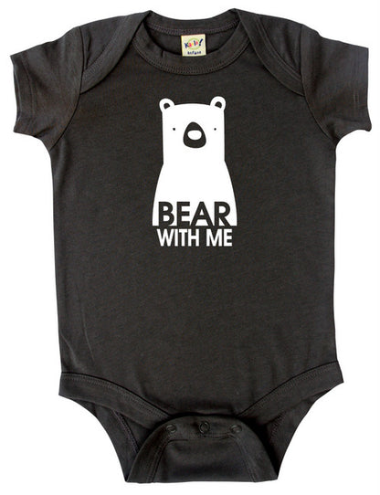 "Bear with Me" Silhouette Baby Bodysuit