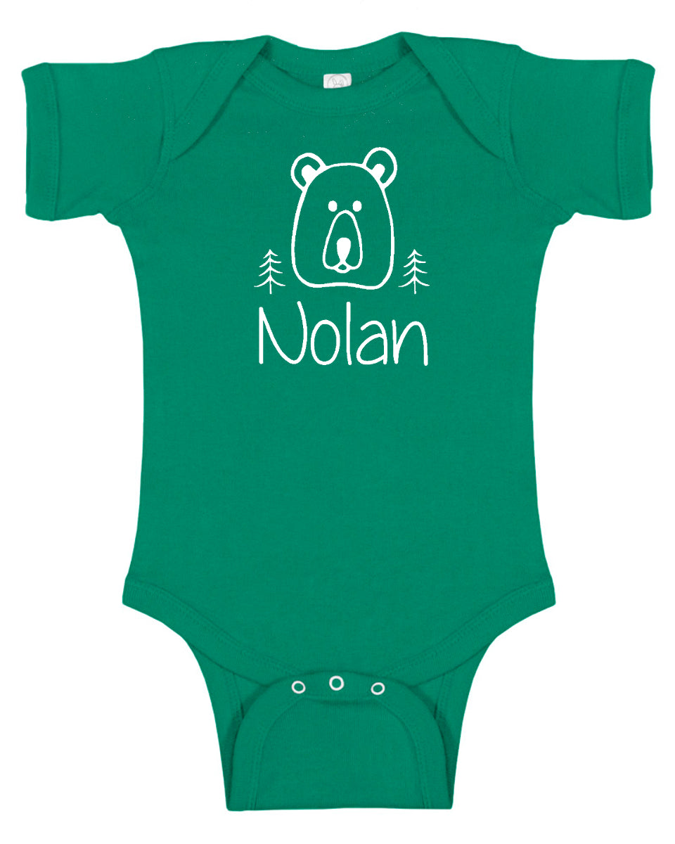 Custom "Bear" Baby Bodysuit Personalized with Name