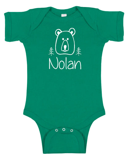 Custom "Bear" Baby Bodysuit Personalized with Name