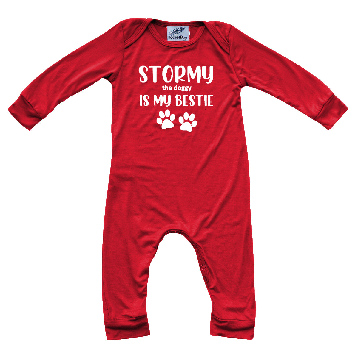 Bestie Personalized Custom Silky Long Sleeve Baby Romper