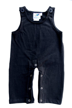 Girls Baby and Toddler Overalls - Black (WITH RUFFLES)