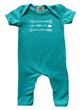 Woodland Teal Baby Romper for Boys and Girls