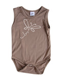 Dragonfly Love Silky Sleeveless Baby Bodysuit