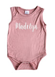 Lush Silky Sleeveless Baby Bodysuit + Headband-Unisex, Boys, & Girls, Infant Sleeper