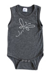 Butterfly Love Silky Sleeveless Baby Bodysuit + Hat-Unisex, Boys, & Girls, Infant Sleeper