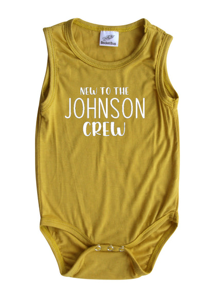 New to the Crew Silky Sleeveless Baby Bodysuit for Boys & Girls