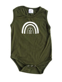 New Here Silky Sleeveless Baby Bodysuit + Hat-Unisex, Boys, & Girls, Infant Sleeper