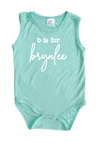 Initial  Silky Sleeveless Baby Bodysuit-Unisex, Boys, & Girls, Infant Sleeper