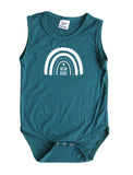 New Here Silky Sleeveless Baby Bodysuit + Hat-Unisex, Boys, & Girls, Infant Sleeper