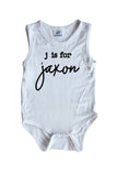 Initial Silky Sleeveless Baby Bodysuit + Hat-Unisex, Boys, & Girls, Infant Sleeper